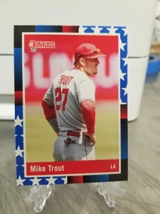 2022 Panini Donruss - Retro 1988 #265 Stars-stripes Mike Trout - Picture 1 of 2