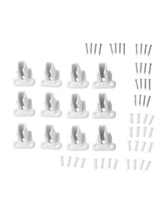 Paquete de 12 soportes de pared laterales de montaje fijo para estanterías de alambre de lino/todo uso - Imagen 1 de 3