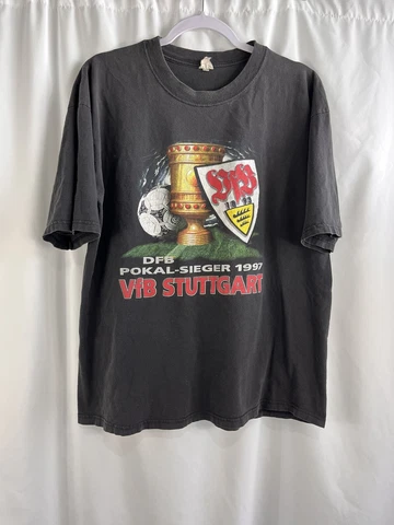 Vintage VFB Stuttgart DFB Pokalsieger Shirt Champions 1997 Soccer Euro Germany Cover
