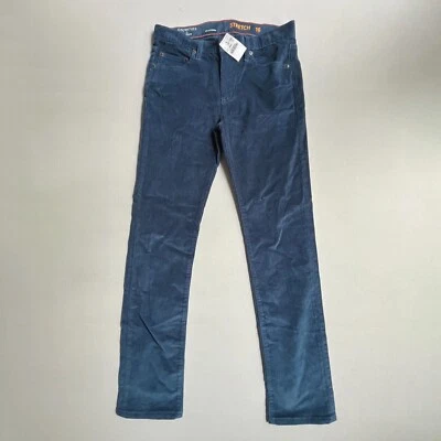 Crewcuts Corduroy Pants Boys 16 (29 x 30) Slim Blue Cotton Spandex Stretch NWT - Image 1 of 4