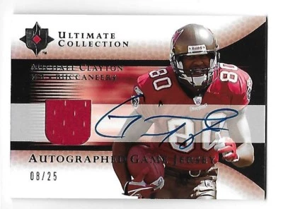 MICHAEL CLAYTON 2005 Upper Deck Ultimate Collection UD auto /25 Buccaneers - Image 1 of 2