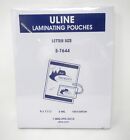 ULINE S-7644 Letter Size 9 x 11-1/2&quot; Laminating Pouches Glossy 5 Mil 100/Carton