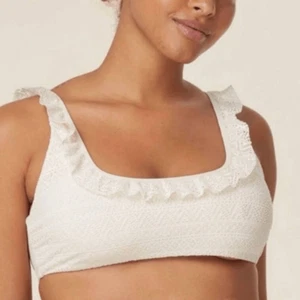 Top de Bikini Andie Nuevo con Etiquetas Vainilla Crema Encaje The Hydra Talla Pequeña - Imagen 1 de 5