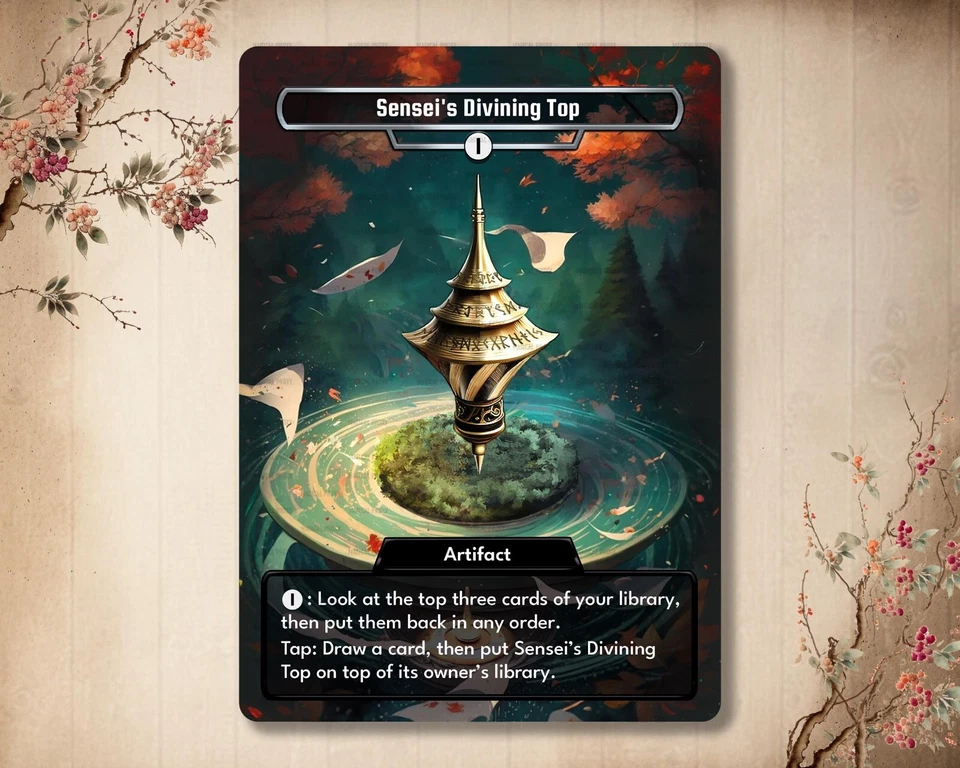 Sensei's Divining Top - High Quality Custom Card [ Alternative Custom Art ] - Imagen 1 de 1