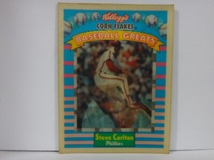 1991 Sportflics Kellogg's Corn Flakes Baseball Greats Steve Carlton #8 HOF