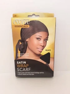 Firstline Evolve Luxe Satin Satin Wrap Head Scarf - Black - W/Free Shipping!! - Bild 1 von 2