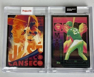 Topps Project 70 Jose Canseco Project 2020 Mark McGwire By Matt Taylor Bash Bros - Picture 1 of 4