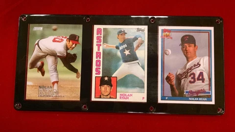 NOLAN RYAN 3 CARD PLAQUE CALIFORNIA ANGELS HOUSTON ASTROS TEXAS RANGERS HOF Cover