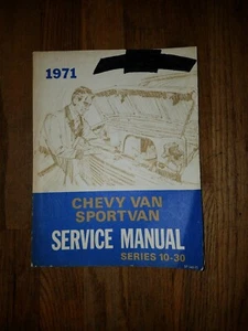 1971 Chevy Van Sportvan Factory Service Manual Series 10-30 Chevrolet  - Picture 1 of 5