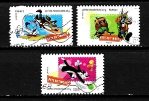 FRANCE, SCOTT # 3605-3607, USED SET OF 3 CARTOON CHARACTERS YEAR 2009 DUFFY DUCK - Picture 1 of 1