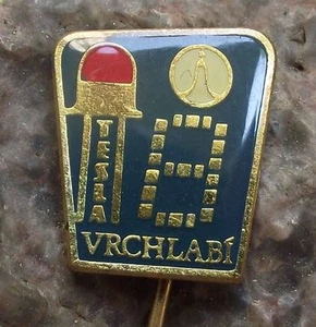 Tesla Vrchlabi LED Diode Czech Electronics Component Maker Advertising Pin Badge - Picture 1 of 4