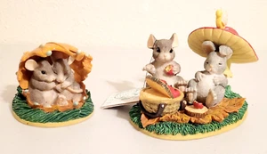Dean Griff Charming Tails WEATHER THE STORM & LIFE'S A PICNIC WITH YOU Figurines - Picture 1 of 10
