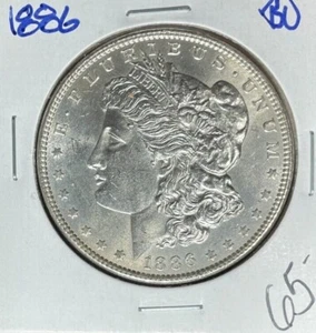 Dólar de plata Morgan 1886 ~ BU ~BONITA MONEDA~ REF# D/S - Imagen 1 de 2