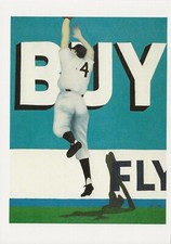 Postcard Vincent Scilla "Buy and Fly" Baseball Player Art MINT Unused