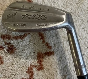 HB Ed Mattson Super Power Bilt Stainless 9-Iron Leather Grip RH Men's Golf Club - Picture 1 of 10