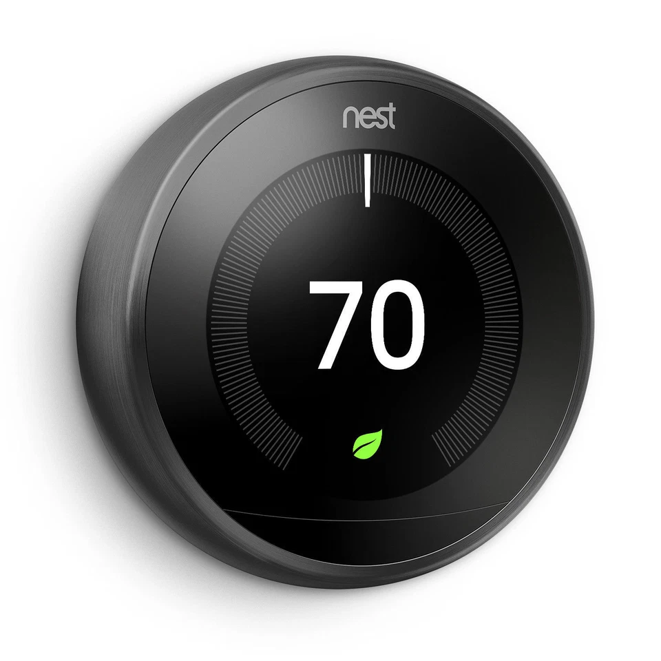 Nest 3rd Generation Learning Black Programmable Thermostat T3016US - Image 1 of 1