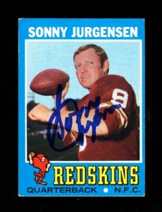 1971 TOPPS SONNY JURGENSEN #50 REDSKINS HOF AUTOGRAPH SIGNED VINTAGE - Picture 1 of 1