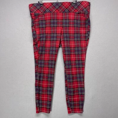 Pantalones Torrid Mujer 2X Pixie Rojo Cuadros Apretados Punk Foto 1 de 4