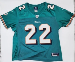 Miami Dolphins Reggie Bush 22 Womens Large NFL Jersey Reebok Onfield Aqua Teal - Picture 1 of 7