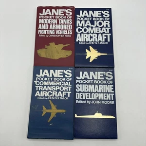 Janes Pocket Book Lot of 4 Military Commercial Combat Aircrafts Submarines Tanks - Picture 1 of 11