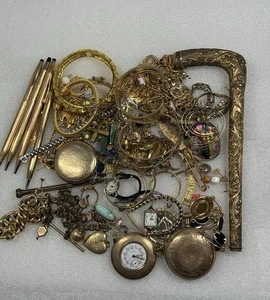 Gold gefüllt, vergoldet, RGP Schrott Posten Schmelzen oder Wiederverkauf Schmuck - BITTE LESEN!! - Bild 1 von 24