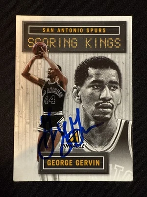 2013-14 Pinnacle Scoring Kings George Gervin Signed Card 13 Spurs Autograph Auto - Image 1 of 2