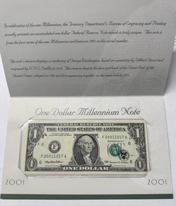 Lot of (4) - 2001 $1 Millennium Note - 16-19 Consecutive - (1999) - Picture 1 of 5