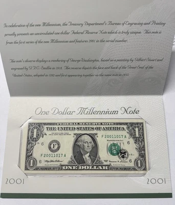 Lot of (4) - 2001 $1 Millennium Note - 16-19 Consecutive - (1999) - Image 1 of 4
