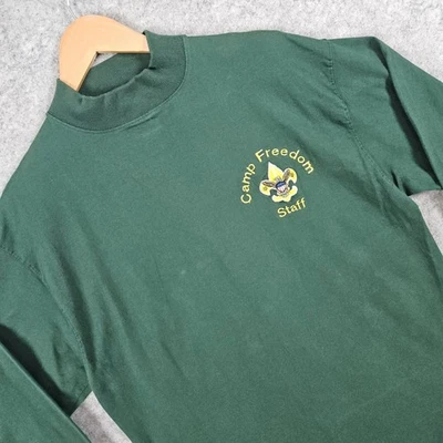 Camisa De Colección Camp Freedom Staff Bordada Manga Larga Cuello Simulado Verde Talla L DEFECTUOSA Foto 1 de 4