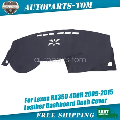 Cubierta de tablero de cuero negro para Lexus RX350 450H 2009 2010-2015 Foto 1 de 4