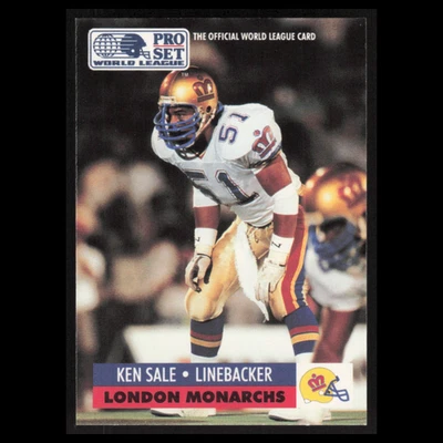 Ken Sale #85 1991 Pro Set WLAF London Monarchs Football Card NFL NM - Image 1 of 3