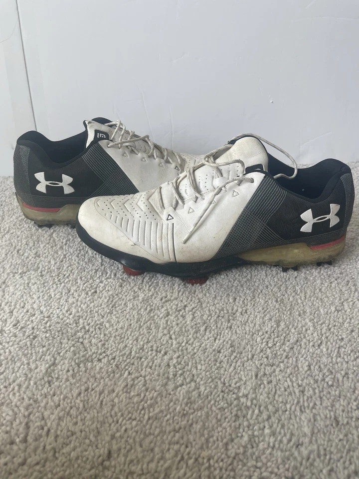 Туфли мужские Under Armour Speth 2 золотистые 10,5 белые черные с шипами для гольфа 3000165-104 - Изображение 1 из 4