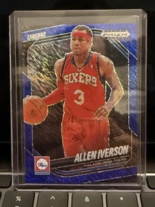 Prizm FOTL 2024-25 negro Allen Iverson azul brillo/35 SP! Philadelphia 76er’s - Imagen 1 de 2