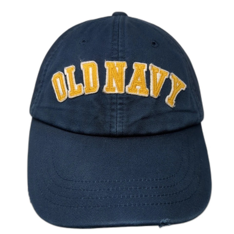 Old Navy Slideback Hat Blue One Size Embroidered Adjustable Vent Holes - Image 1 of 4