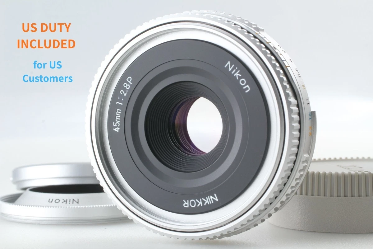 極上美品 Nikon ニコン Nikkor 45mm f 2.8 P シルバー Ai Nikkor 45mm F2.8P シルバー γA7388-2M1C-ψ | ニコン | 一眼レフ