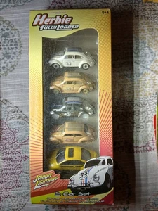 Johnny Lightning 1/64 Herbie Fully Loaded VW Beetle Bug 5 Car Set / Walt Disney - Picture 1 of 5