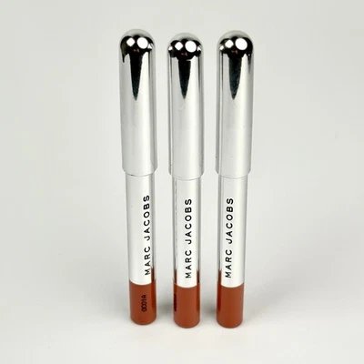 Marc Jacobs Set of 3x Poutliner Longwear Lip Pencil SUGAR HIGH Travel Sz NEW - Image 1 of 4