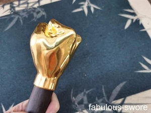 Eine hochwertige Gold oder Slive Edelstahl Faust Rosenholz Griff Wu Shu - Bild 1 von 10