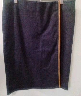 Falda Lauren Ralph Lauren Grove Street Azul Lavado Oscuro Denim/Cuero Acento 14 Foto 1 de 4