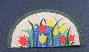 Alfombra de tulipán para casa de muñecas alfombra de hogar media redonda escala 1:12 miniatura 647 tumdee - Imagen 1 de 7