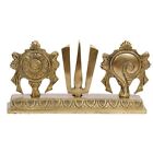 Shri Tirupati Balaji Chakra Namah Shankh Lord Vishnu Brass Showpiece 8.5 In (L)