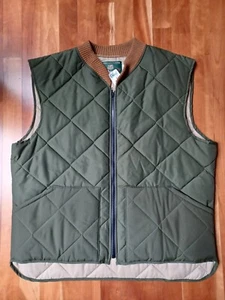 Orvis Men XL Quilted Microloft Vest Green Full Zip Front Outdoor Sport Pocket - Picture 1 of 12