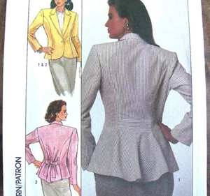 Blazer Jacket Sewing Pattern Flared Back Inset Simplicity 8442 Size 6-10 Uncut - Picture 1 of 6