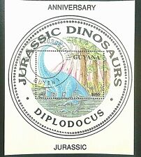 Guyana Jurassic Dinosaurs Diplodocus Mini Souvenir Sheet Cto Mnh