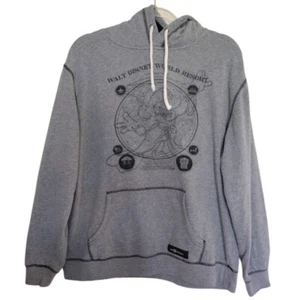 Walt Disney World Resort Sweatshirt Women's M Gray Mickey Mouse 2017 Hooded - Picture 1 of 7