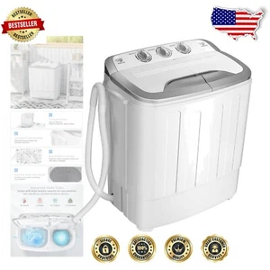 High-Efficiency Top Load Portable Washing Machine with Built-in Drain Pump - Picture 1 of 11