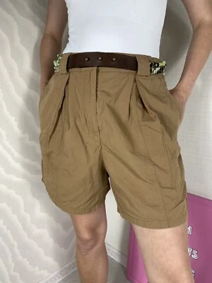 Just Cavalli con cinturón Pantalones cortos de algodón marrón vintage Italia Bolsillos para mujer Trabajo Foto 1 de 4