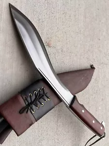 SALE 30% OFF,Full Tang Kukri -11" Gurkha Afghan Issue Brown Sheath Khukuri Knife - Picture 1 of 14
