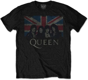 Queen Vintage Union Jack Black Kids T-Shirt NEW OFFICIAL - Picture 1 of 1