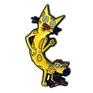 Sombrero y solapa de esmalte CatDog Nickelodeon dibujos animados embriagador festival - Imagen 1 de 2